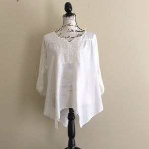 White boho blouse